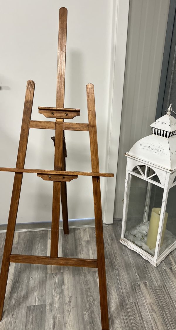 Holzstaffelei dunkel 160cm